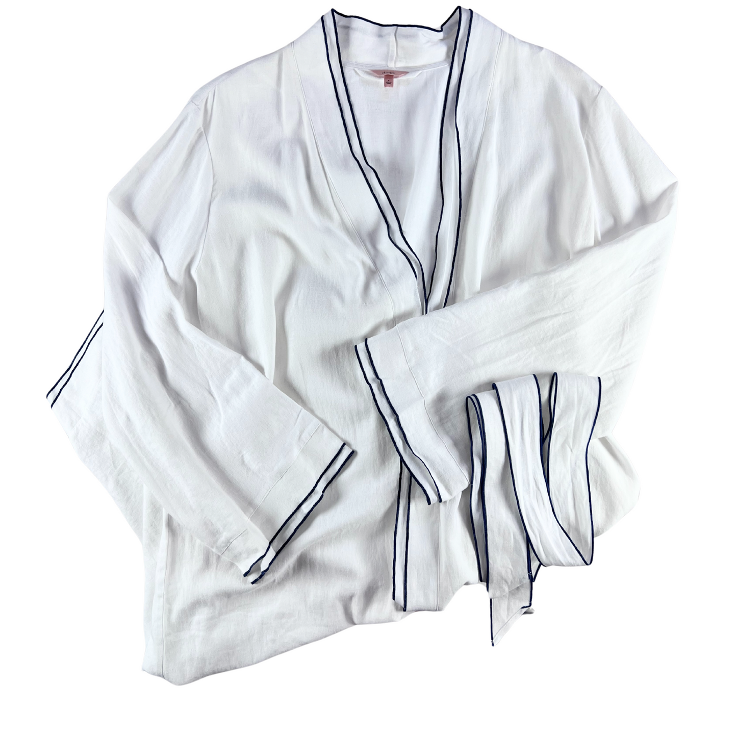 Eberjey Linen Blend Long Sleeve Robe