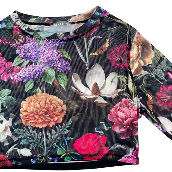 Kilo Brava Floral Mesh Long Sleeve Crop