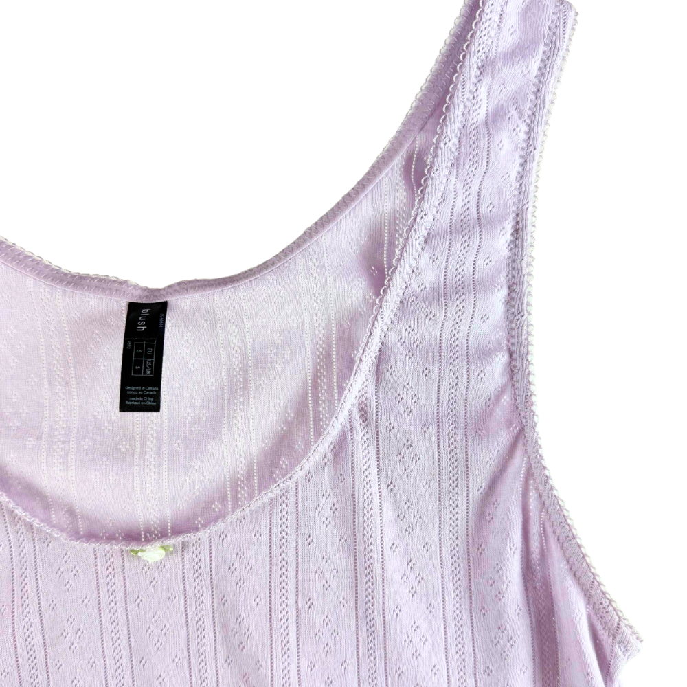 Blush Dream Cotton Pointelle Tank