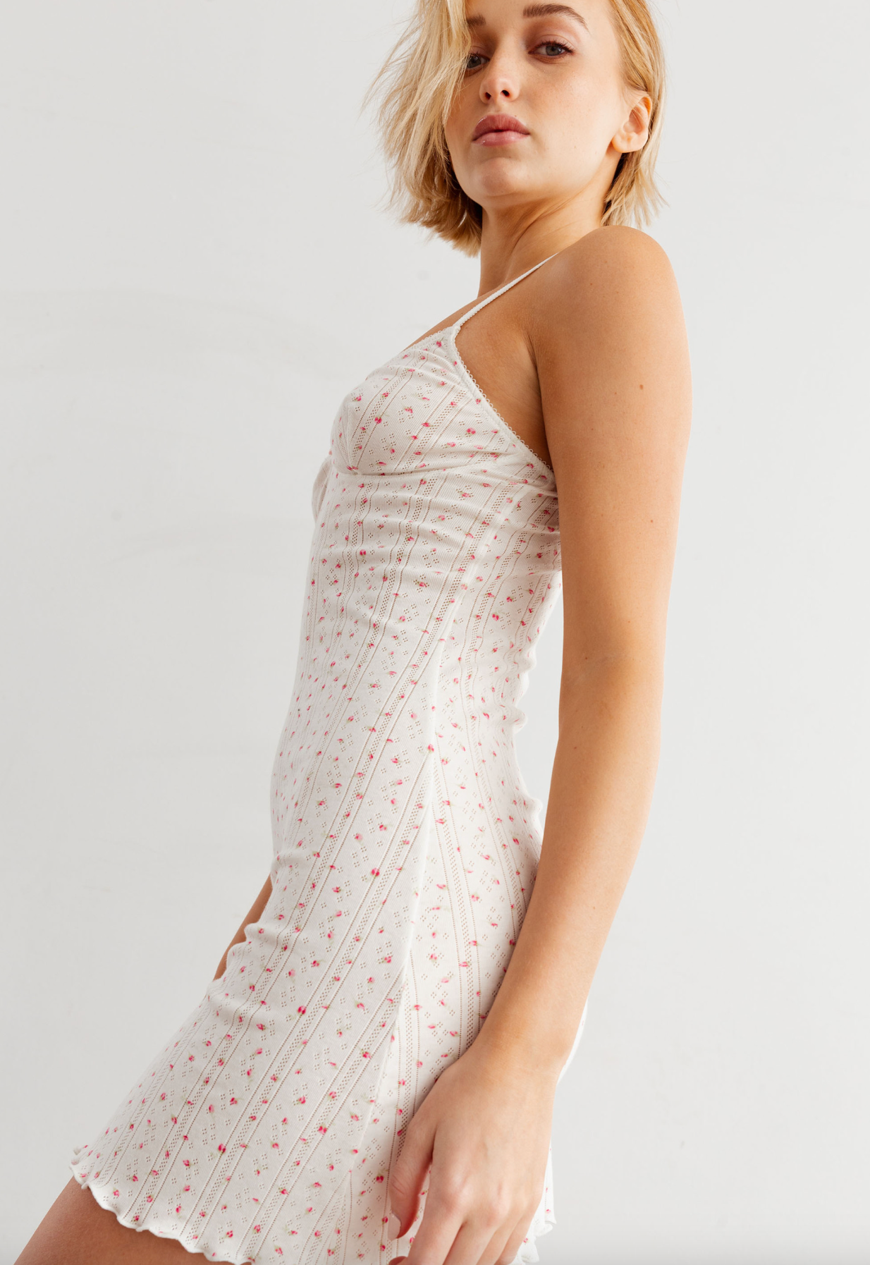 woman wearing white chemise
