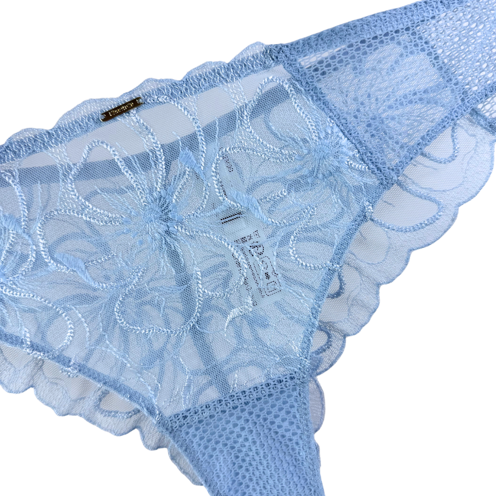 blue thong on white background