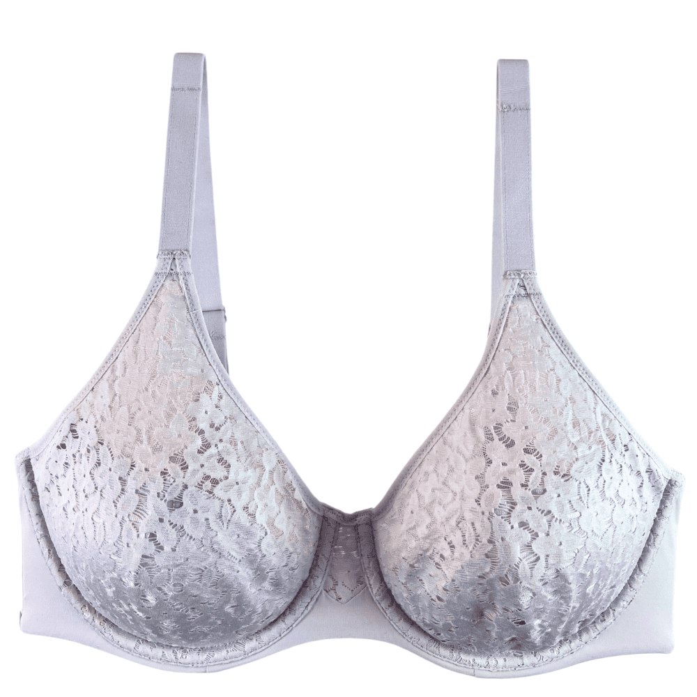 Chantelle norah comfort underwire bra in nude blush evening haze, front view on a white background, close-up.