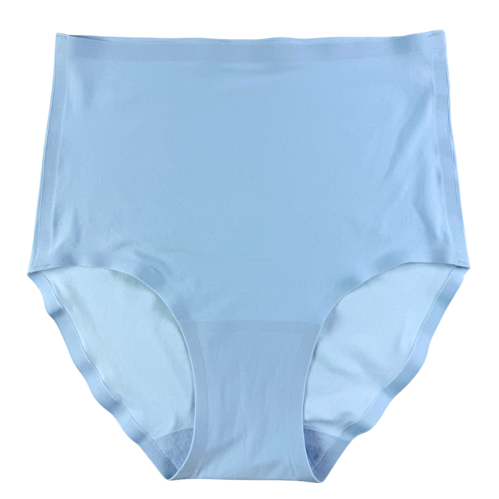 blue underwear on white background