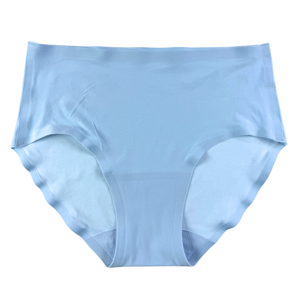 blue underwear on white background