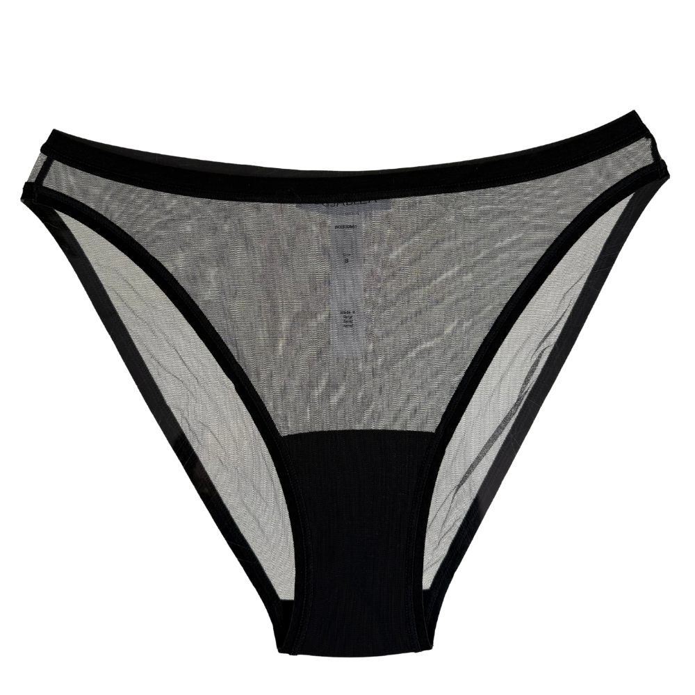 black underwear on white background