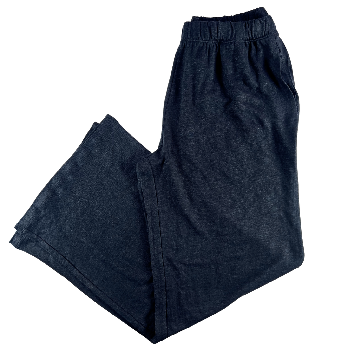 Dark gray pants on a white background