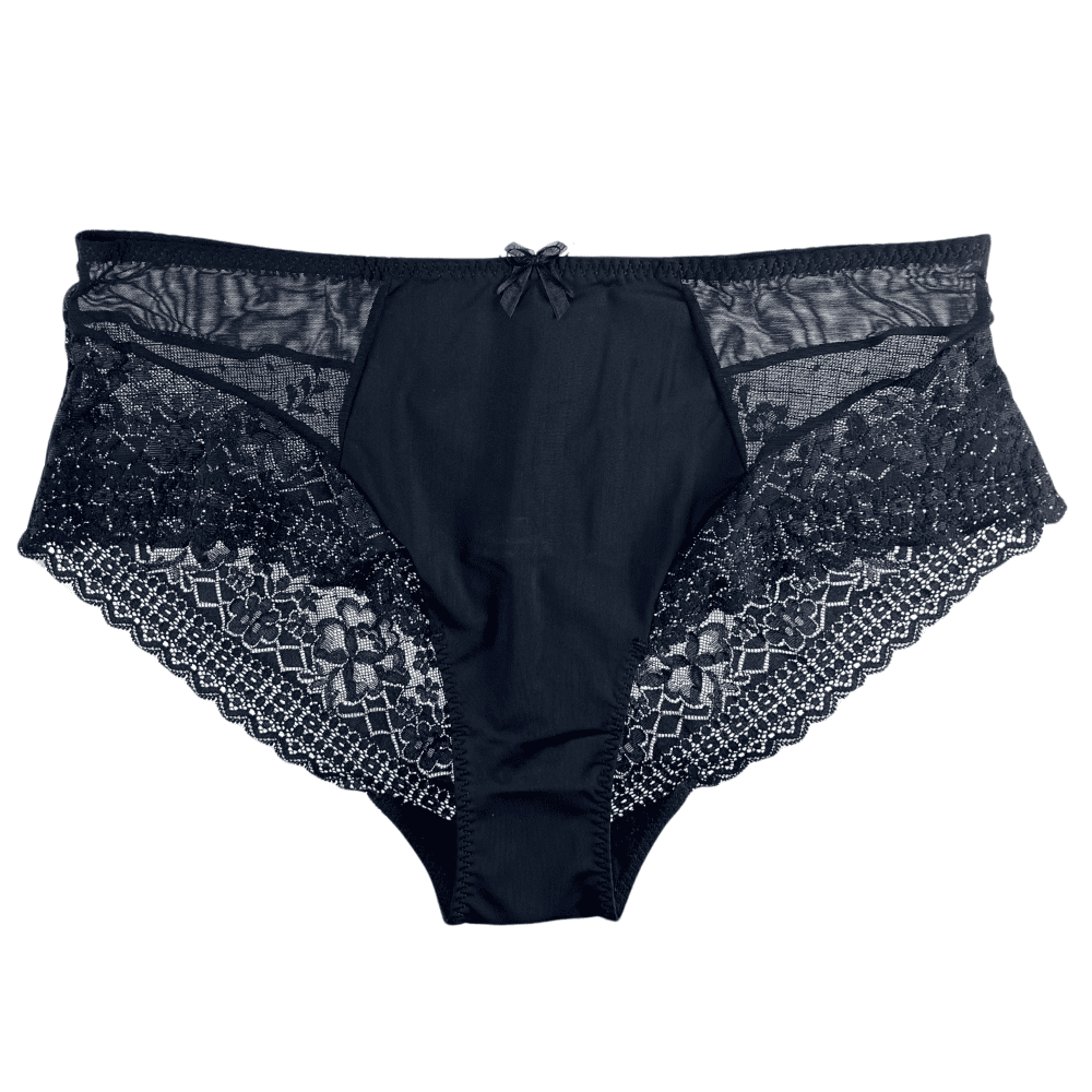 Empreinte melody shorty in black, white background.