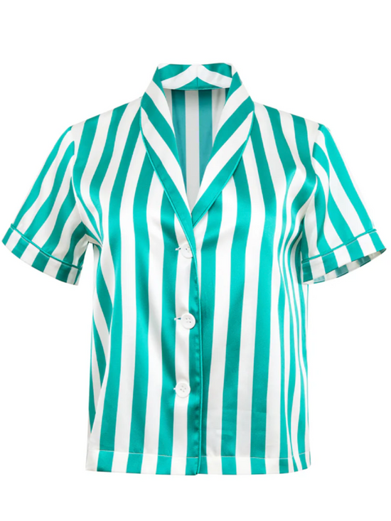 Fleur du Mal Riviera Stripe PJ Top