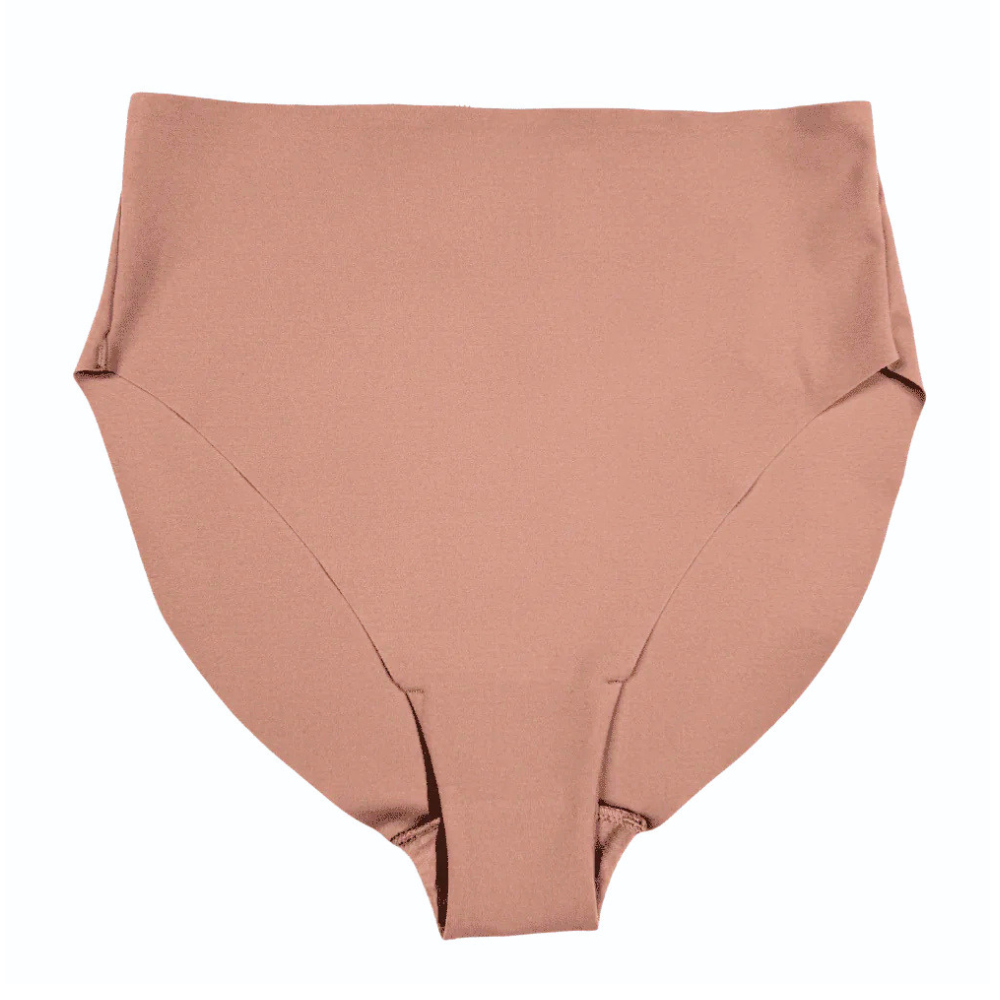 beige underwear on white