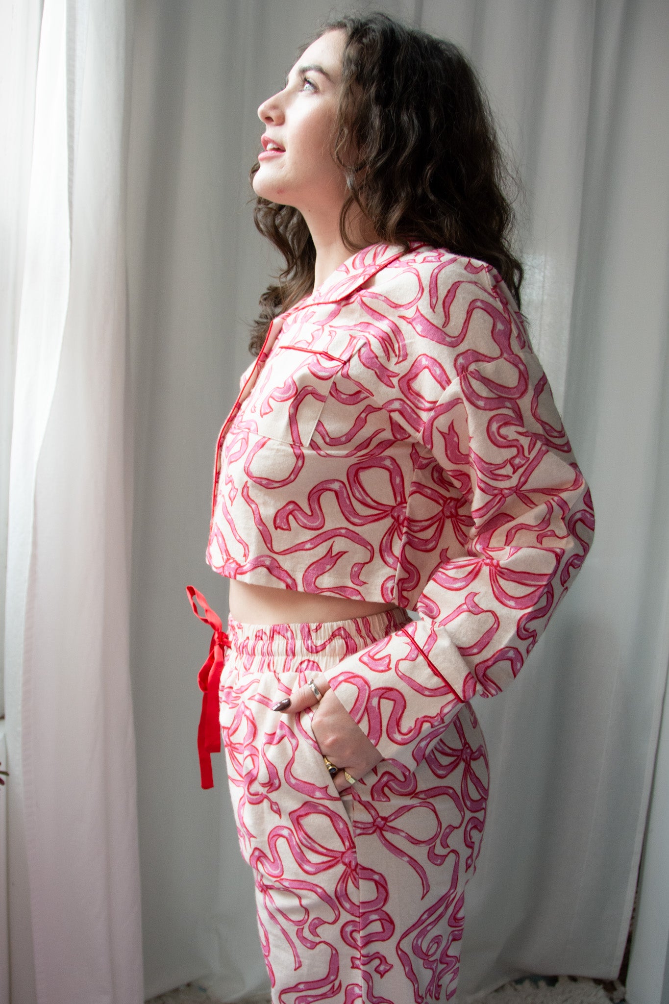 Kilo Brava Flannel Crop Top Long PJ Set