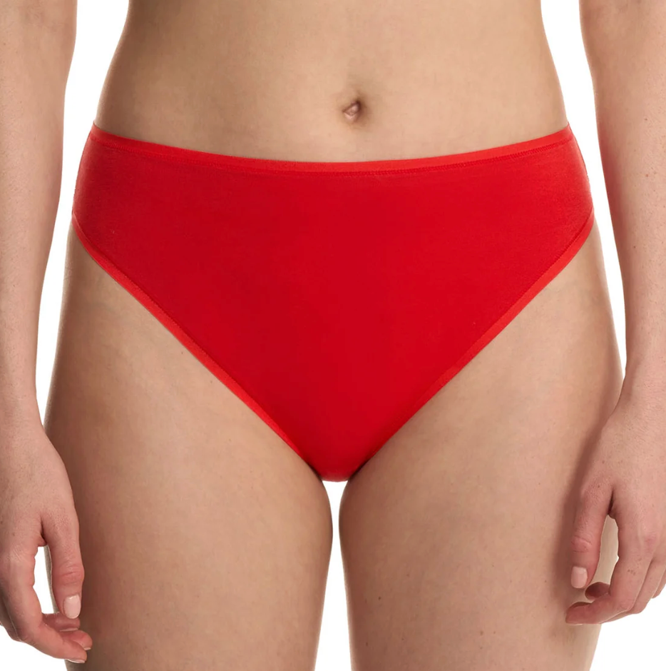 red underwear on model