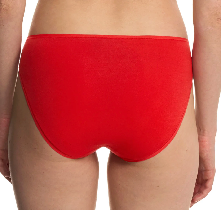 red underwear on model