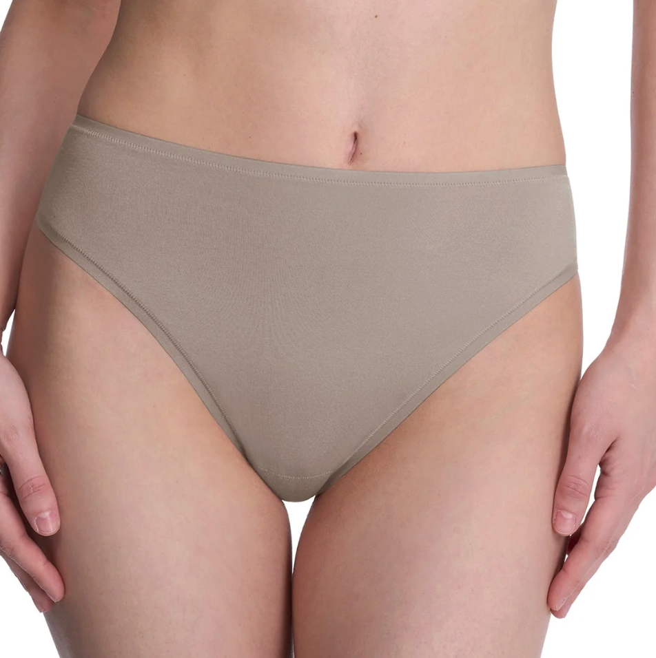 grey underwear on model front