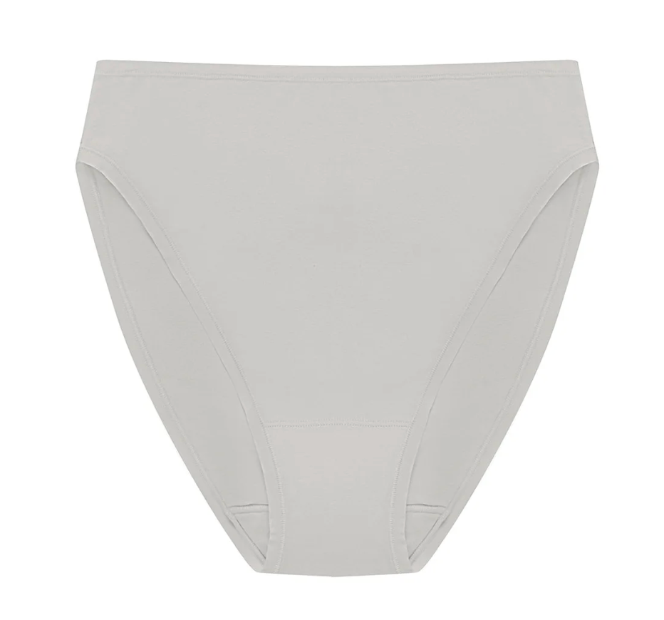 grey underwear on white background