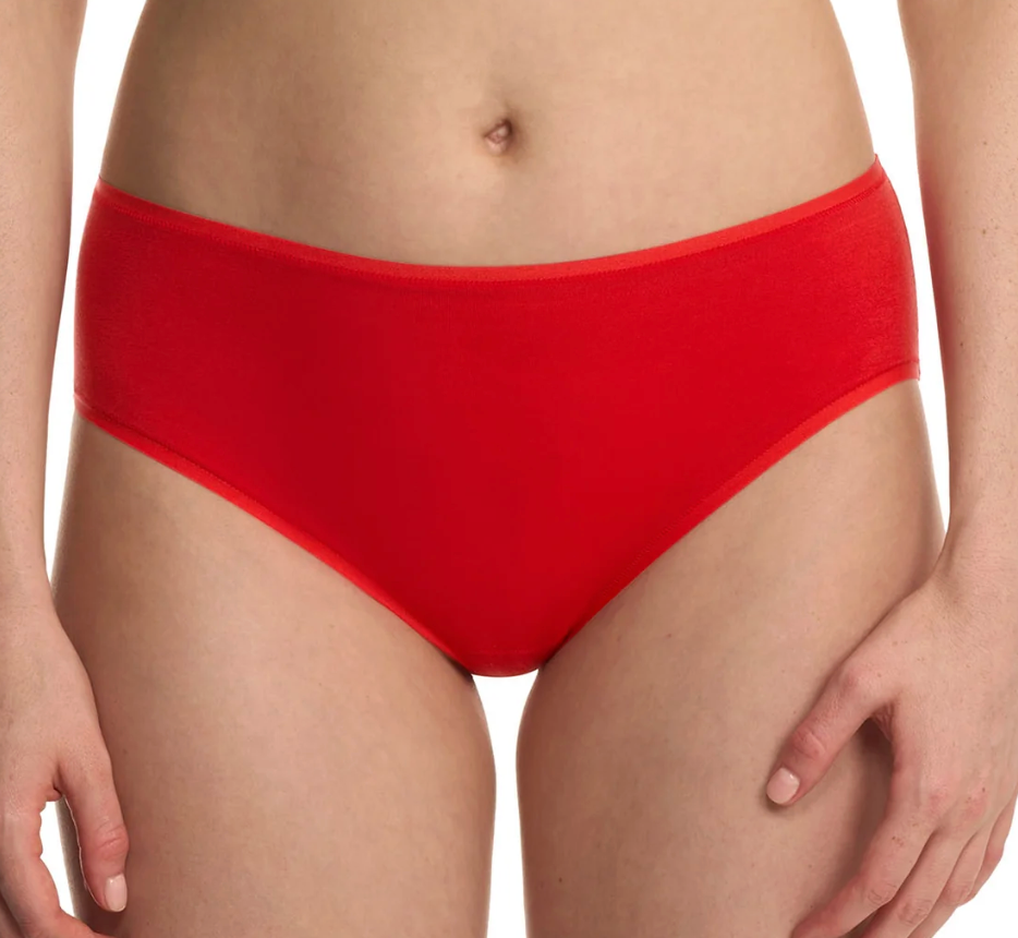red underwear on model