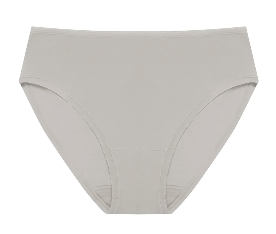 grey underwear on white background