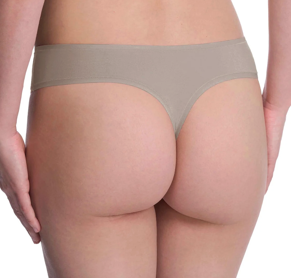 grey underwear on model back