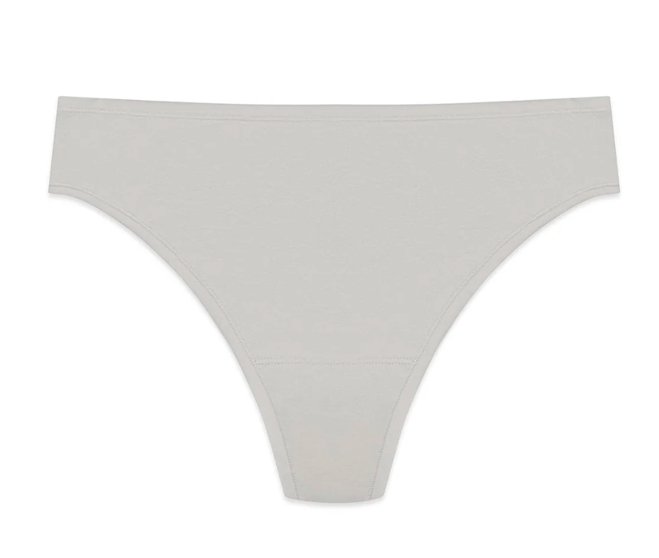 grey underwear on white background