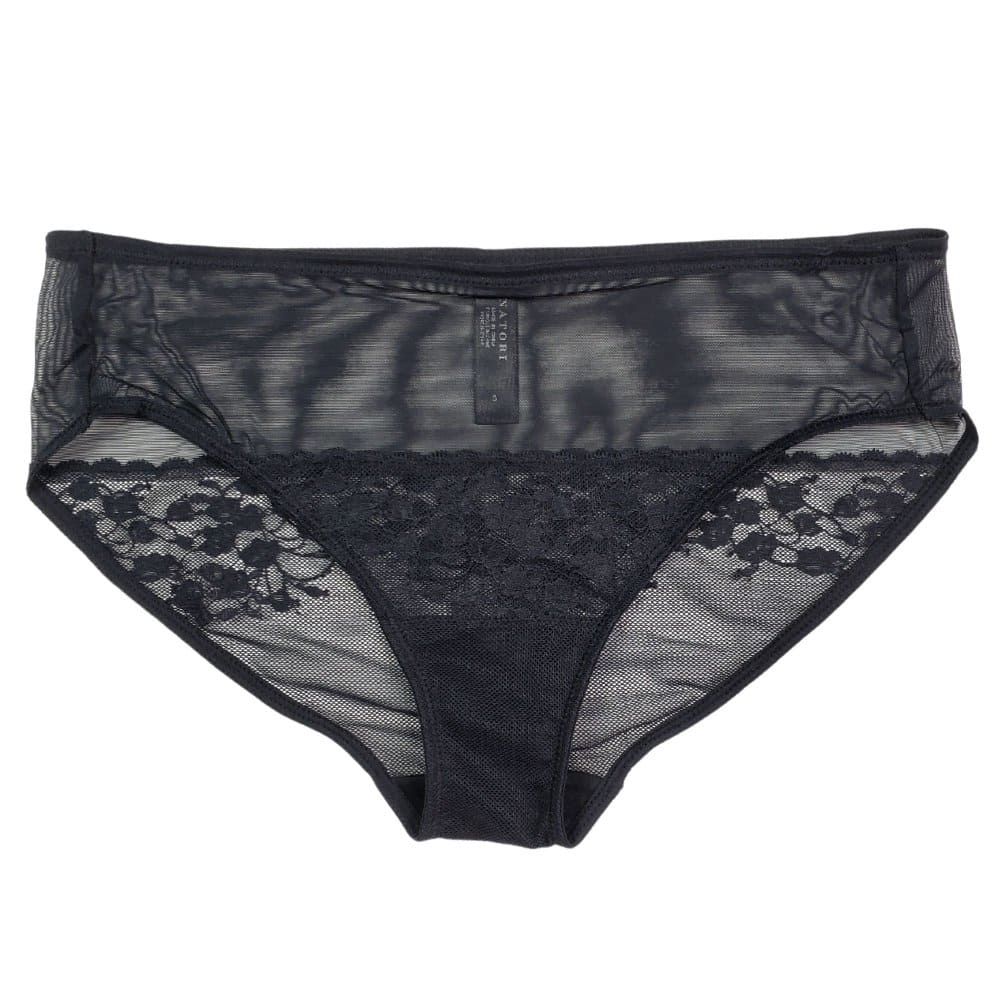 Natori cherry blossom hipster in black, front close-up on a white background.