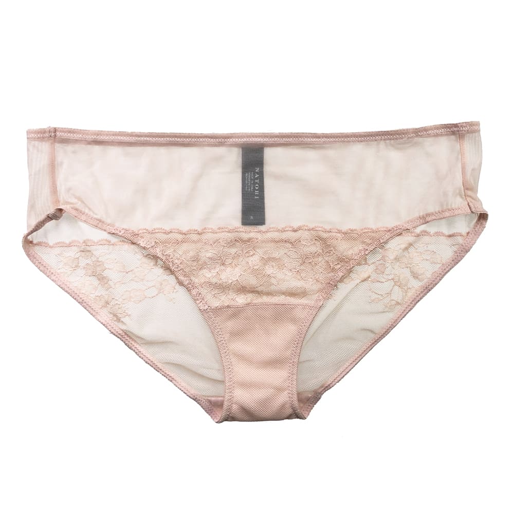 Natori cherry blossom hipster in cameo rose, front close-up on a white background.