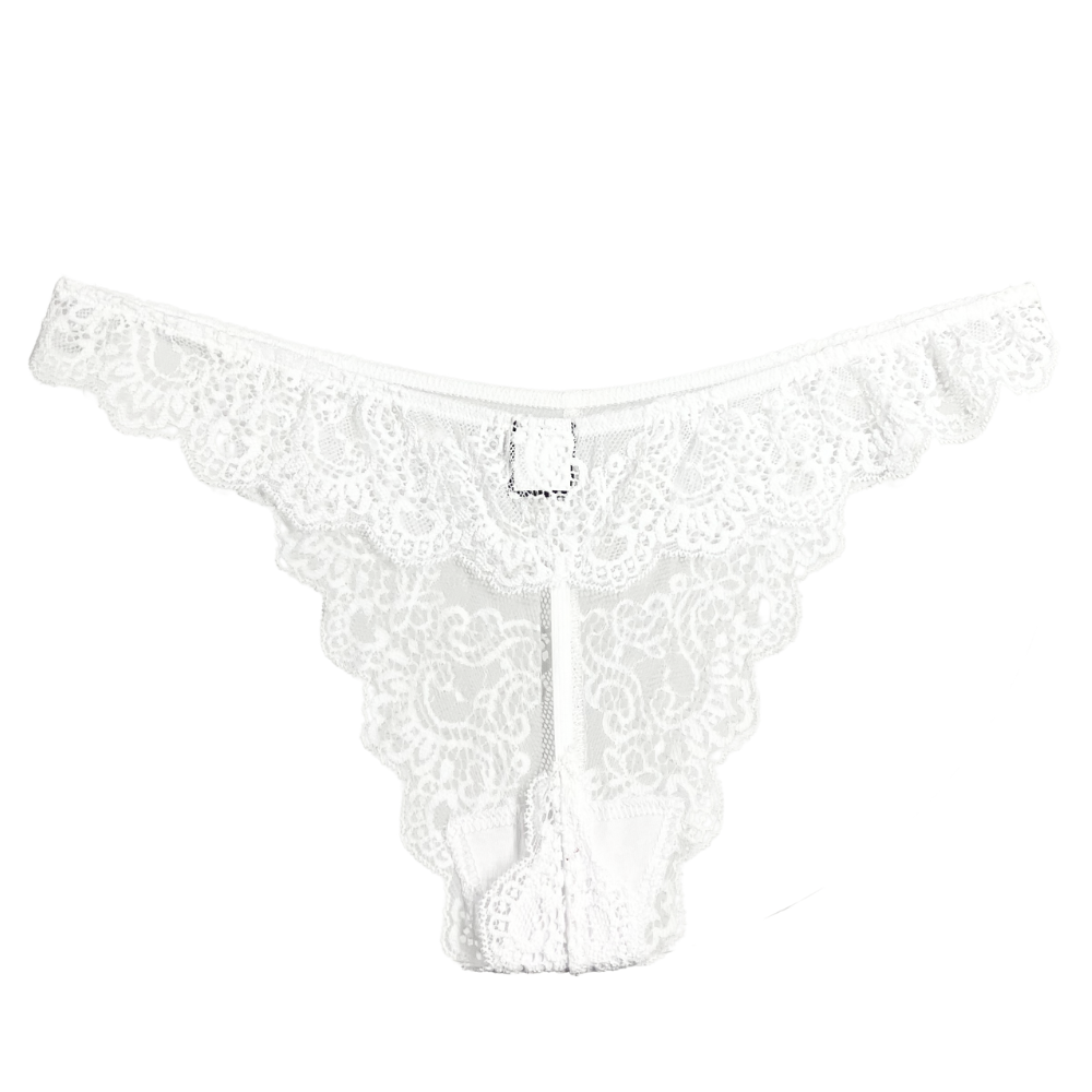 white thong on white
