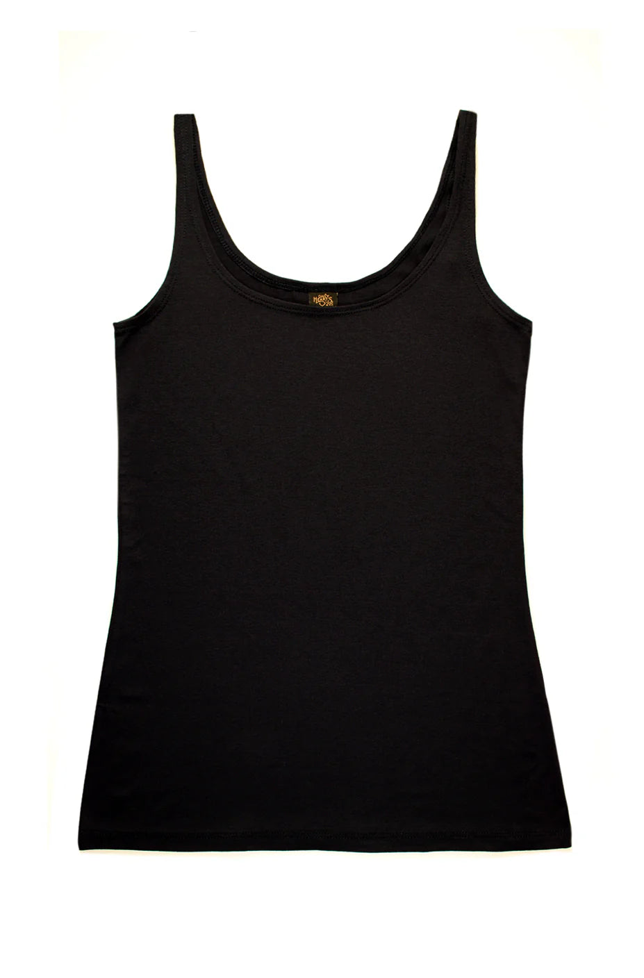 Black tank top on a white background