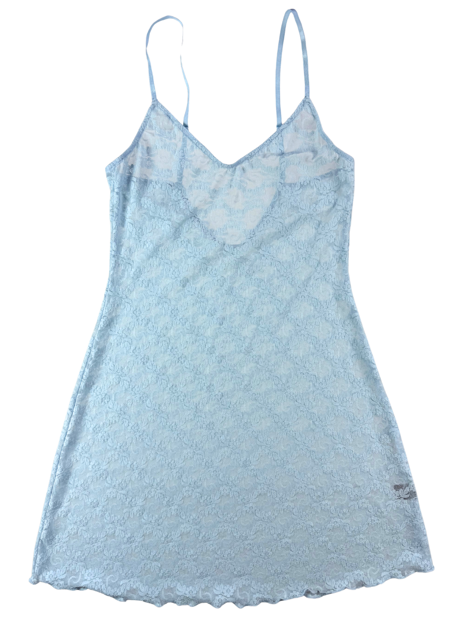 blue chemise with white background