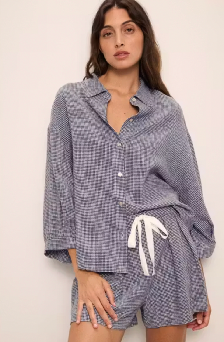Eberjey Linen Blend Relaxed Sleeve Top