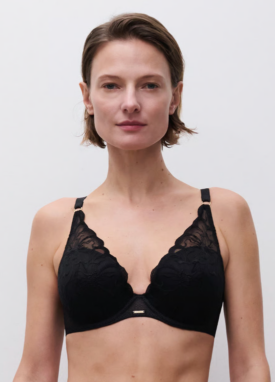Chantelle Fleurs Plunging T-Shirt Bra