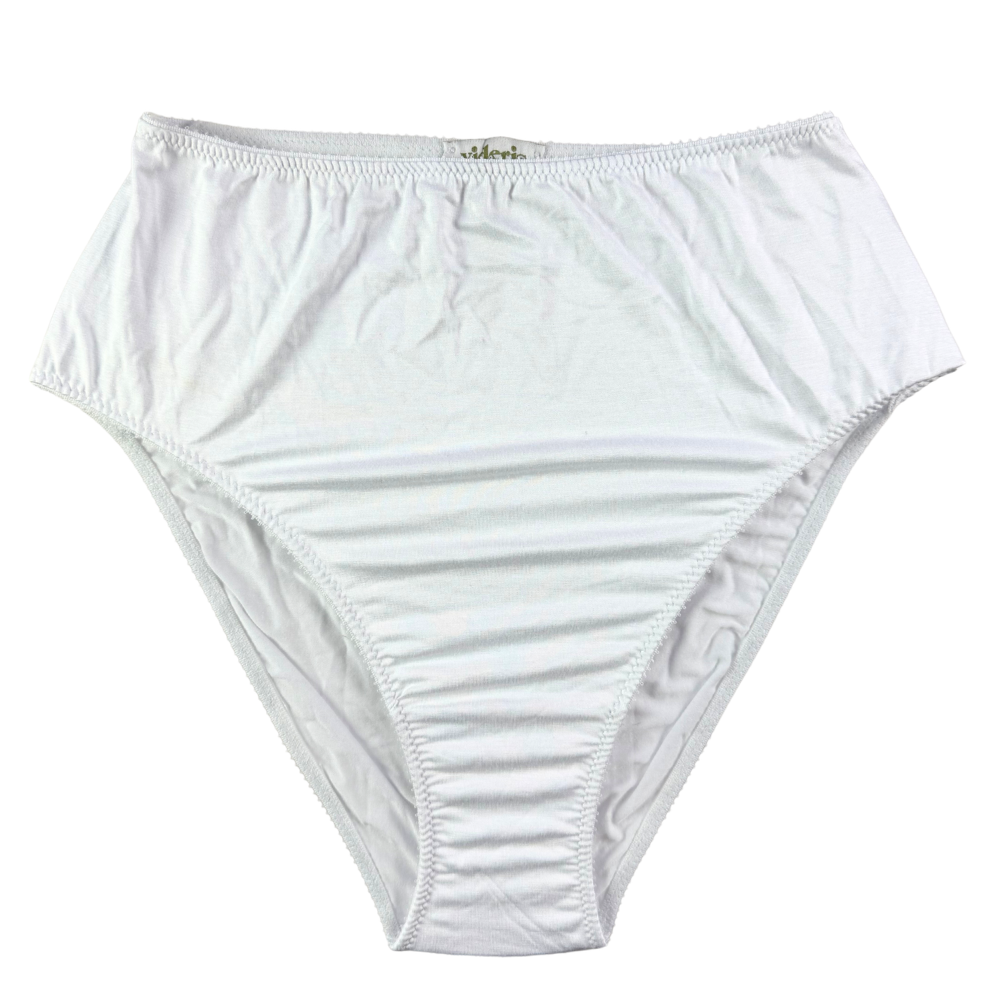 White women's underwear on a white background