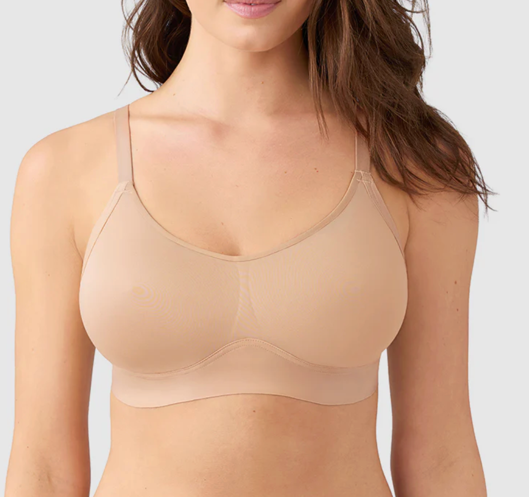 beige bra on person