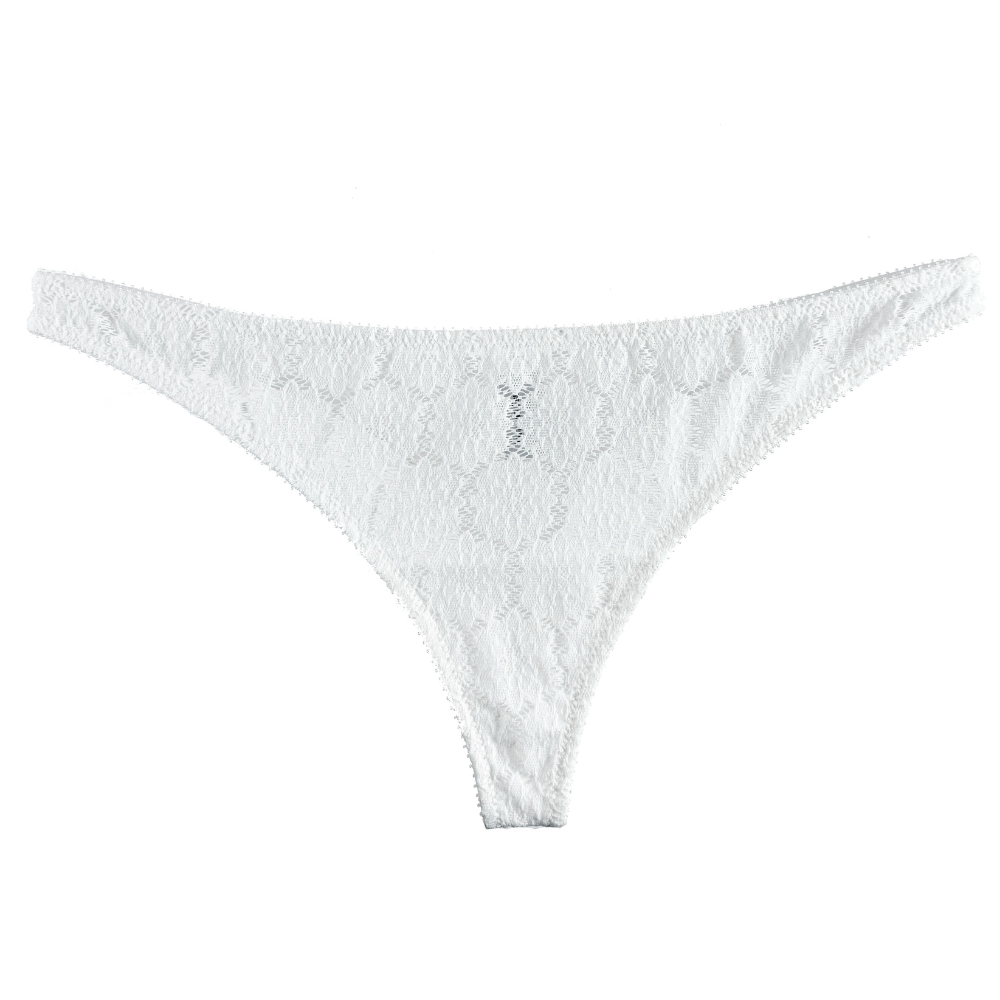 White thong underwear on a white background