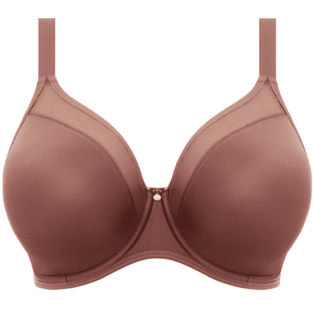 Elomi Smooth Molded Bra in clove on a white background, close-up.
