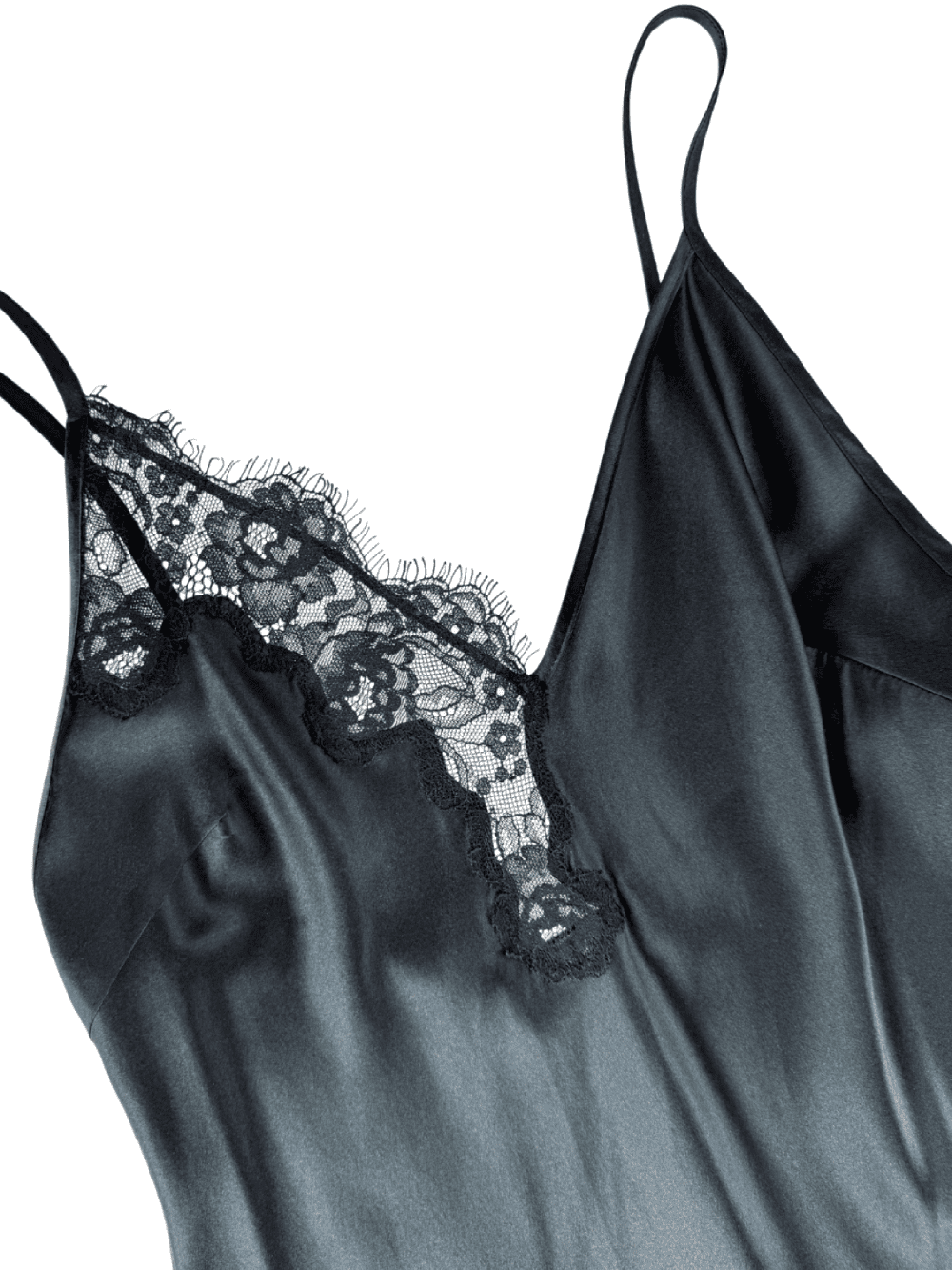 Fleur du mal juliet lace mini slip in black, detailed close-up on white background.