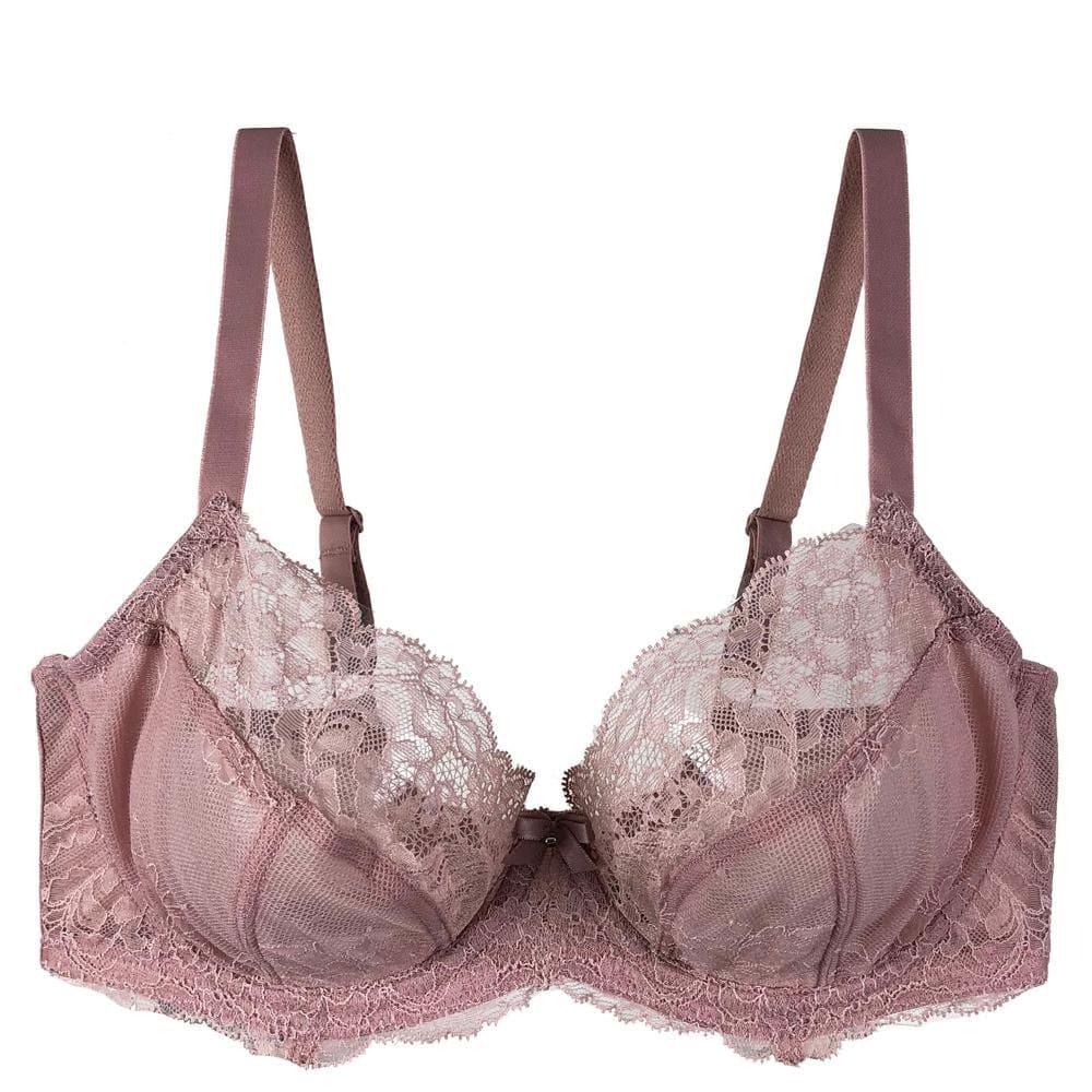 Panache ana full coverage plunge bra in vintage, close-up on white background.