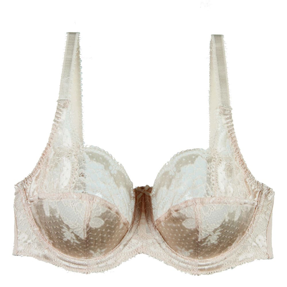 Panache clara full cup bra in nude, close-up on white background.