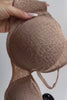 Natori pretty smooth full fit contour underwire bra in buff, close-up video showing fabric stretch.