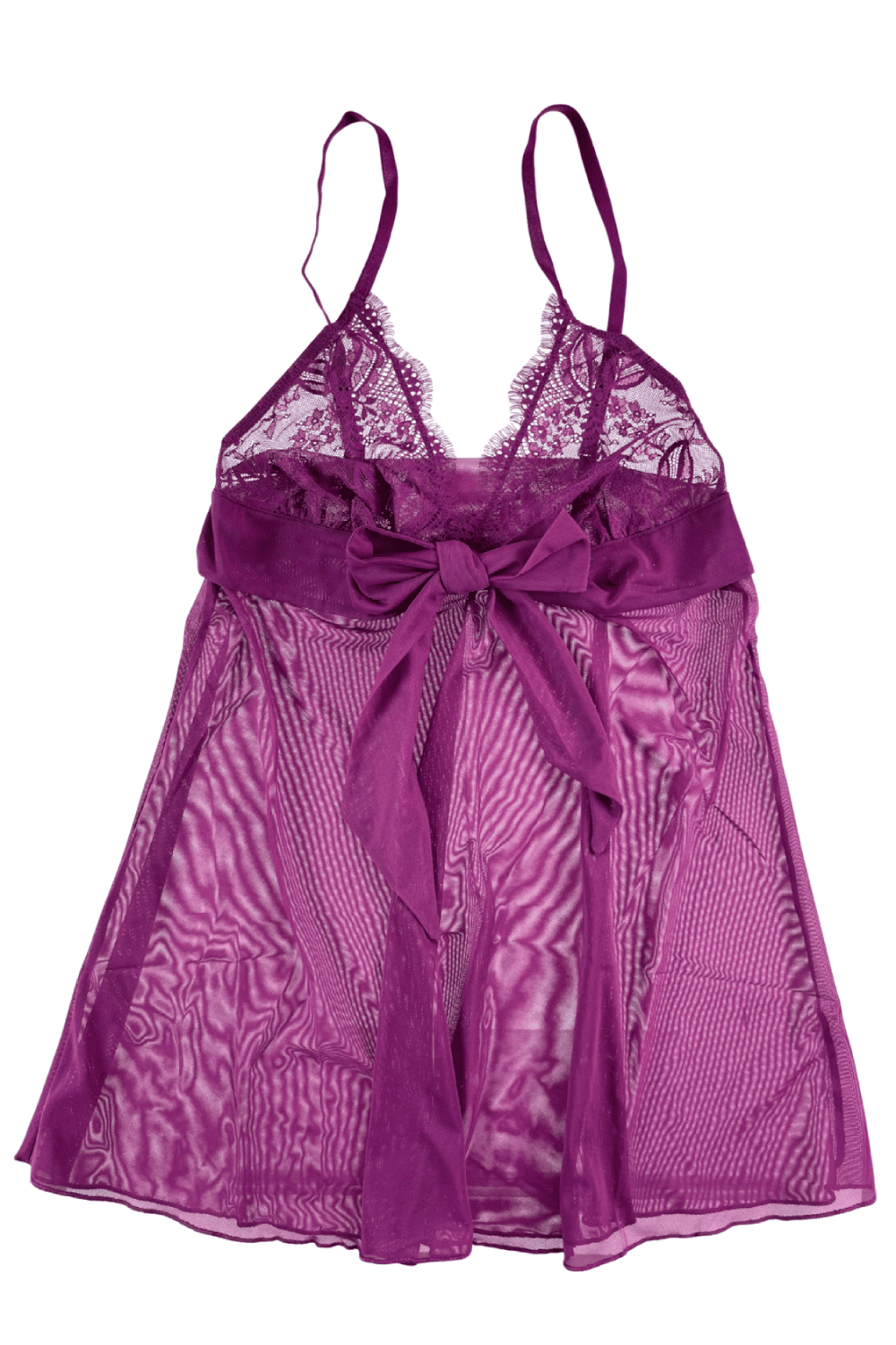 Samantha chang illusion babydoll in dark berries, close-up on white background.